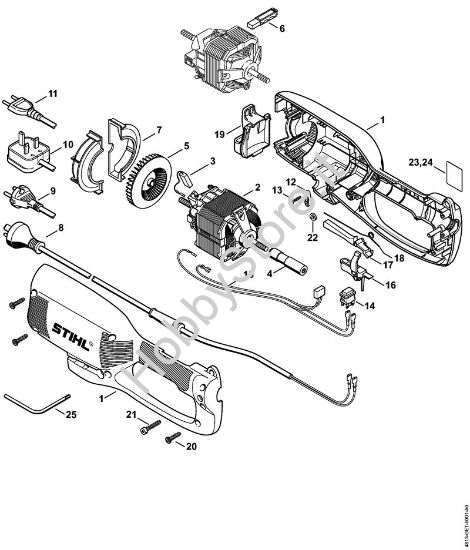 Corpo, Elettromotore Tosasiepi elettrico (HLE) HLE 71 K della marca STIHL