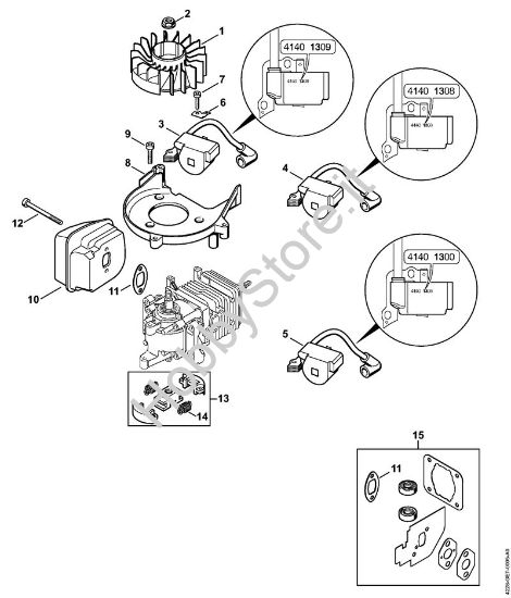 Impianto di accesione, silenziatore Tagliasiepi (HS) HS 45 della marca STIHL