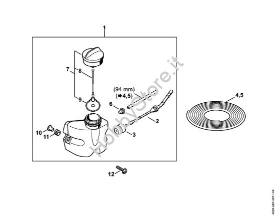 Serbatoio carburante Tagliasiepi (HS) HS 45 della marca STIHL