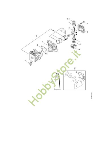 Picture of Carter albero a gomito, cilindro, frizione HS 46