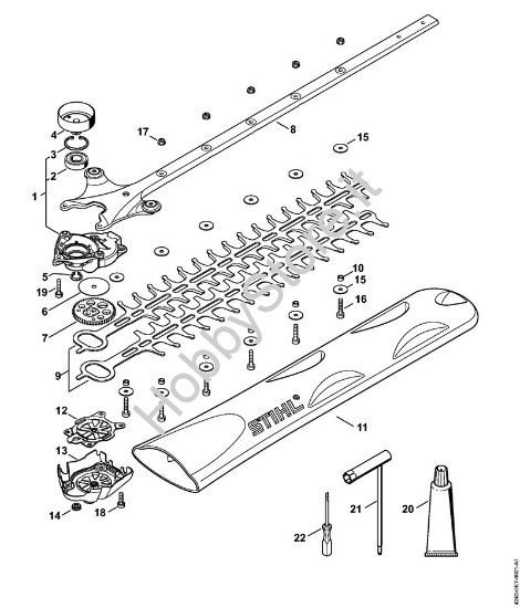 Riduttore, Dispositivo di taglio 450 mm Tagliasiepi (HS) HS 46 C-E della marca STIHL