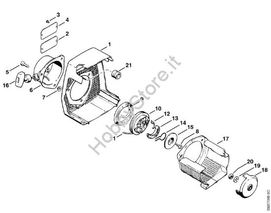 Dispositivo di avviamento Tagliasiepi (HS) HS 60 della marca STIHL