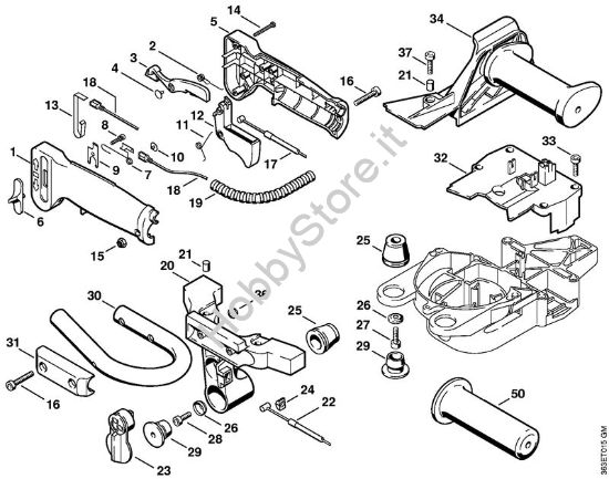 Impugnatura di comando HS 76 Tagliasiepi (HS) HS 76 della marca STIHL