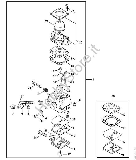 Carburatore C1Q-S42 Tagliasiepi (HS) HS 80 della marca STIHL