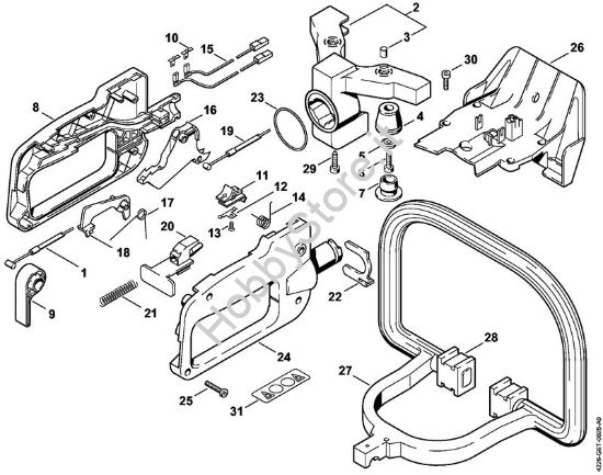 Impugnatura di comando HS 80 Tagliasiepi (HS) HS 80 della marca STIHL