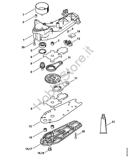 Riduttore HS 81 T, 86 T Tagliasiepi (HS) HS 81 TC-E della marca STIHL