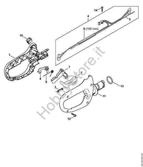 Impugnatura di comando HS 82 Tagliasiepi (HS) HS 82 R della marca STIHL