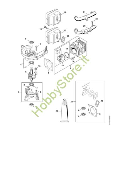 Picture of Carter albero a gomito, cilindro HS 82 RC-E