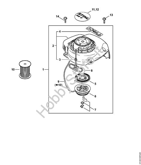 Dispositivo di avviamento Tagliasiepi (HS) HS 82 T della marca STIHL