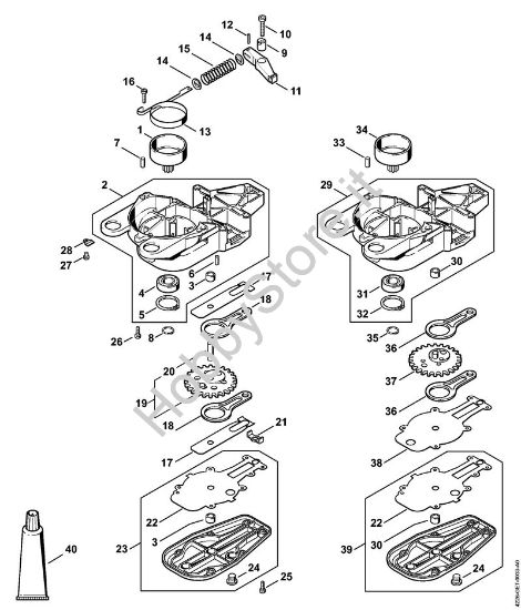 Scatola riduttore Tagliasiepi (HS) HS 85 della marca STIHL