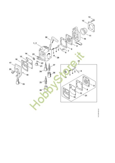 Picture of Carburatore C1Q-S198, C1Q-S140 HS 86 R
