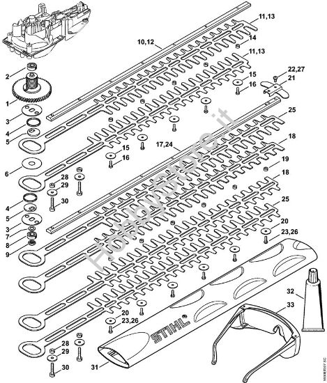 Riduttore, Dispositivo di taglio Tagliasiepi elettriche (HSE) HSE 42 della marca STIHL