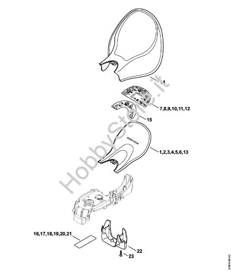 Protezione mano Tagliasiepi elettriche (HSE) HSE 61 della marca STIHL