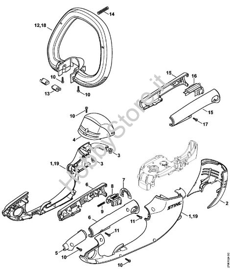 Carcassa motore Tagliasiepi elettriche (HSE) HSE 71 della marca STIHL