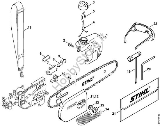 Pompa olio, coperchio rocchetto catena, attrezzi Sramatori elettrici lunghi (HTE) HTE 60 della marca STIHL