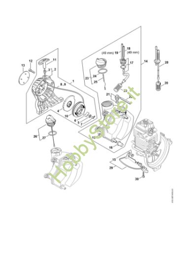 Picture of Dispositivo di avviamento, serbatoio carburante HT 100