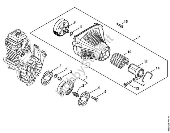 Frizione, carenatura ventola Sramatori telescopici (HT) HT 102 della marca STIHL