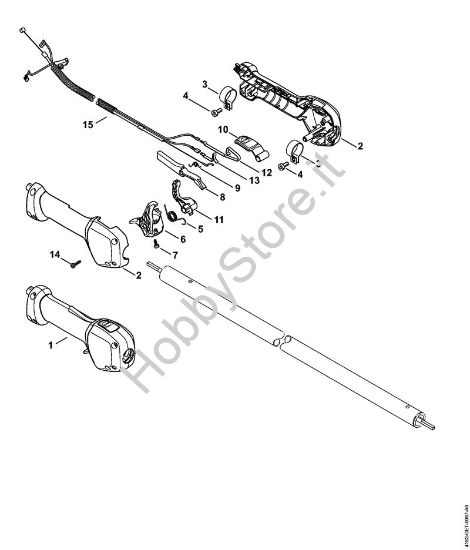Impugnatura Sramatori telescopici (HT) HT 102 della marca STIHL