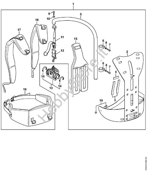 Sistema di trasporto dorsale RTS Sramatori telescopici (HT) HT 105 della marca STIHL