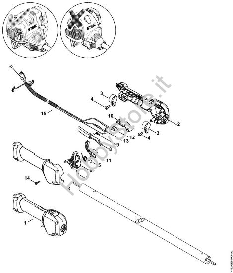 Impugnatura Sramatori telescopici (HT) HT 131 della marca STIHL