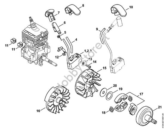 Impianto di accesione, Frizione Sramatori telescopici (HT) HT 56 C-E della marca STIHL