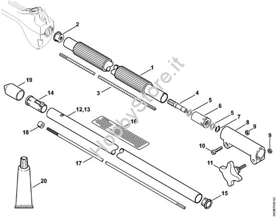 Stelo Sramatori telescopici (HT) HT 56 C-E della marca STIHL