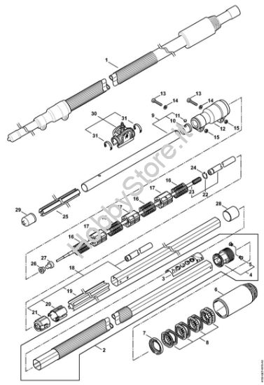 Stelo HT 75 Sramatori telescopici (HT) HT 75 della marca STIHL