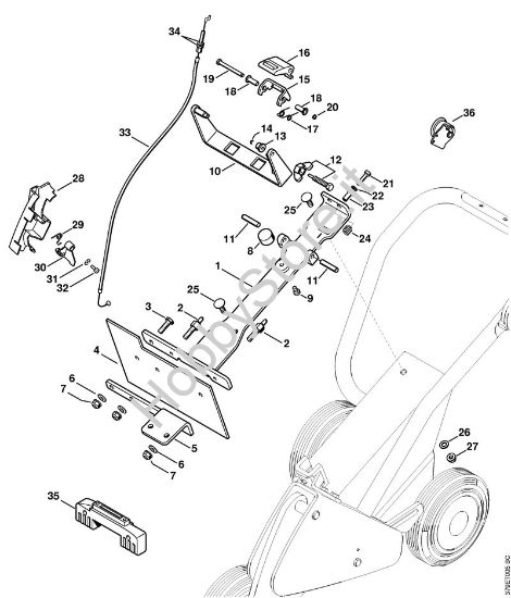 Sede, Comando gas TS 400 Troncatrici (TS) FW 20 della marca STIHL