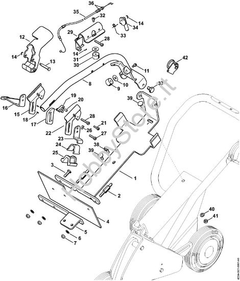 Sede, Comando gas TS 480i, 500i Troncatrici (TS) FW 20 della marca STIHL