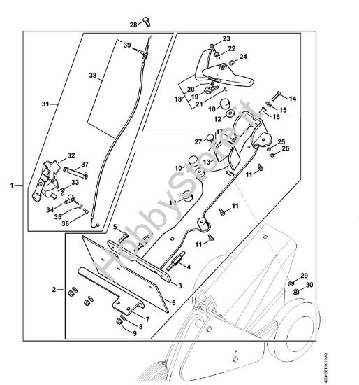 Sede, Comando gas TS 700, 800 Troncatrici (TS) FW 20 della marca STIHL