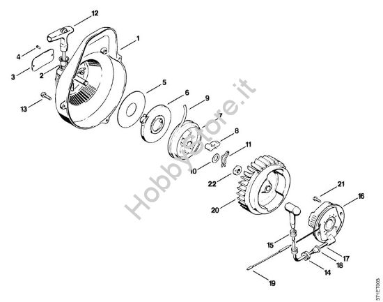 Dispositivo avviamento, impianto di accensione Troncatrici (TS) TS 08 S della marca STIHL