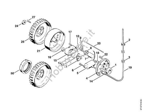 Impianto di accesione    X 13 927 613 Troncatrici (TS) TS 08 S della marca STIHL