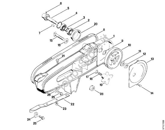 Raccordo, cinghia trapezoidale Troncatrici (TS) TS 08 S della marca STIHL