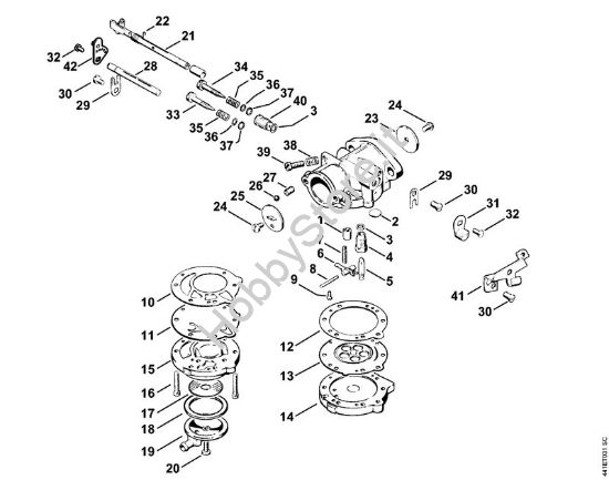 Carburatore LA-S168 Troncatrici (TS) TS 350 AVE della marca STIHL