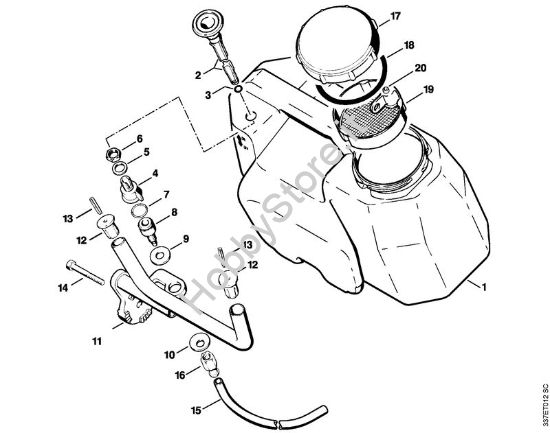 Serbatoio d'acqua, carrello di guida Troncatrici (TS) TS 350 AVE della marca STIHL