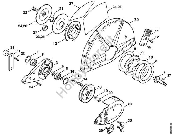 Supporto con riparo Troncatrici (TS) TS 360 della marca STIHL