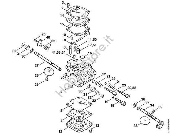 Carburatore HS-274 (24.2003) Troncatrici (TS) TS 400 della marca STIHL