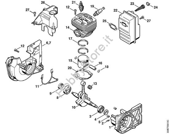 Carter albero a gomito Troncatrici (TS) TS 400 della marca STIHL