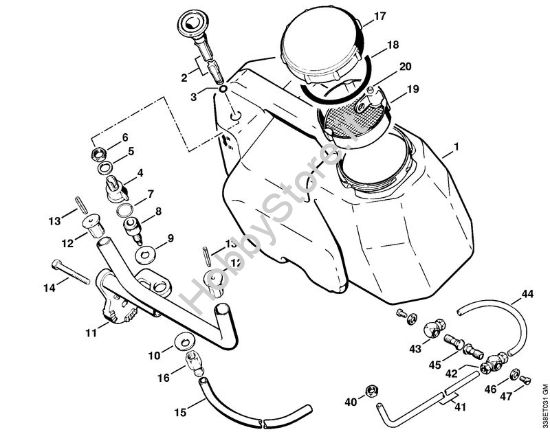 Serbatoio d'acqua Troncatrici (TS) TS 400 della marca STIHL