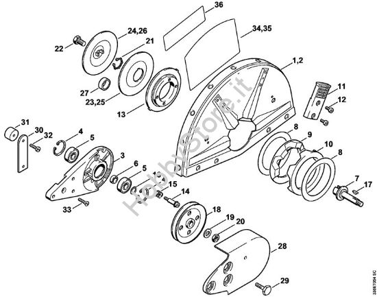Supporto con riparo Troncatrici (TS) TS 400 della marca STIHL