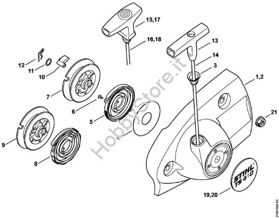 Dispositivo di avviamento Troncatrici (TS) TS 410 della marca STIHL