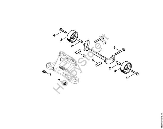 Gruppo di applicazione rotelle Troncatrici (TS) TS 420-A della marca STIHL