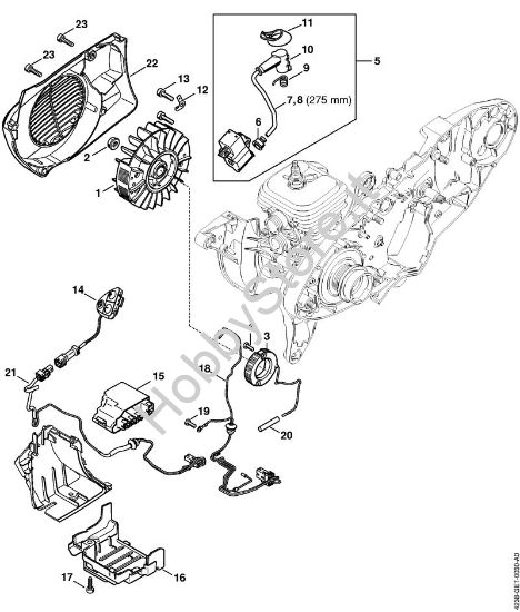 Impianto di accesione, Comando elettronico dell'acqua Troncatrici (TS) TS 440-A della marca STIHL