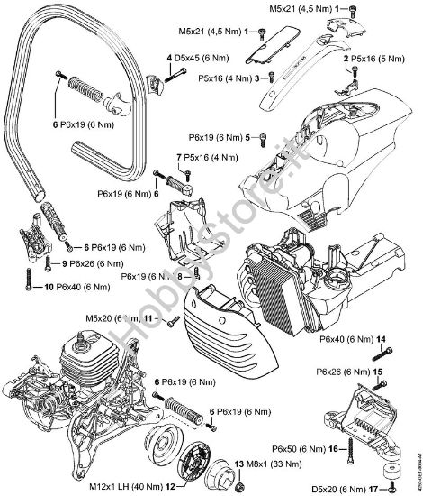 Coppie di serraggio Troncatrici (TS) TS 480i-A della marca STIHL