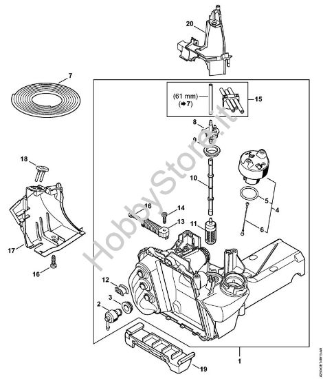 Corpo serbatoio Troncatrici (TS) TS 480i-A della marca STIHL