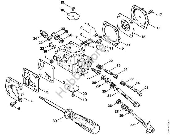 Carburatore HS-280, HS-281 Troncatrici (TS) TS 510 della marca STIHL