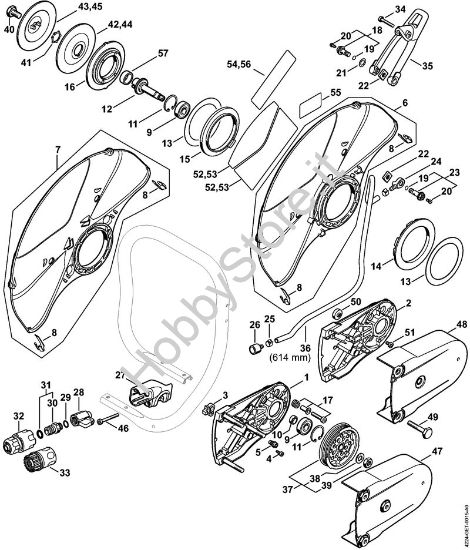 Supporto con riparo con allacciamento d'agua Troncatrici (TS) TS 700-Z della marca STIHL