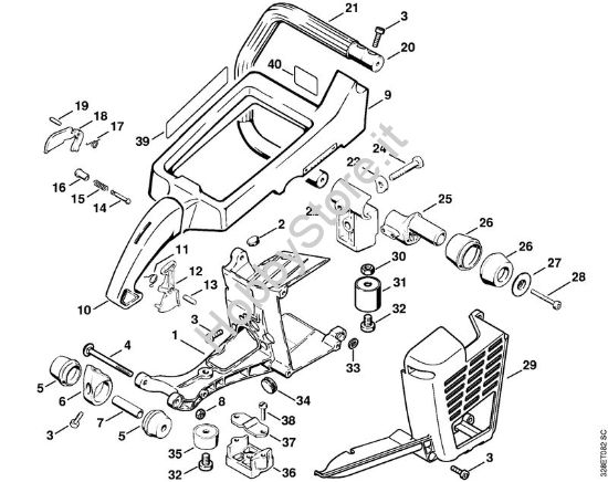 Cappottatura, manico a telaio Troncatrici (TS) TS 760 della marca STIHL