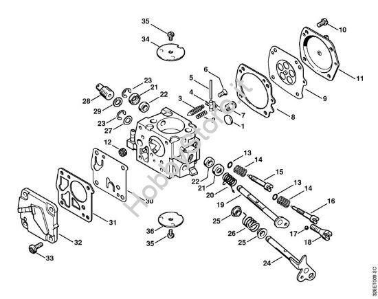 Carburatore HS-277 Troncatrici (TS) TS 760 della marca STIHL
