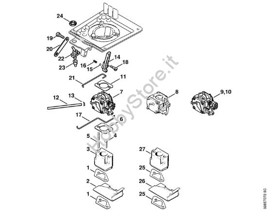 Comando gas Troncatrici (TS) TS 760 della marca STIHL
